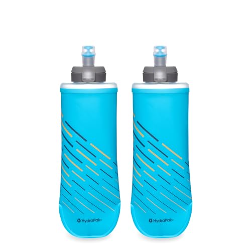 HydraPak SoftFlask Speed 500ml 2-Pack - Compressible Soft Flask Water Bottle, Perfect Fit for Hydration Vests and Running Packs with Easy Open Cap (500ml/17oz)