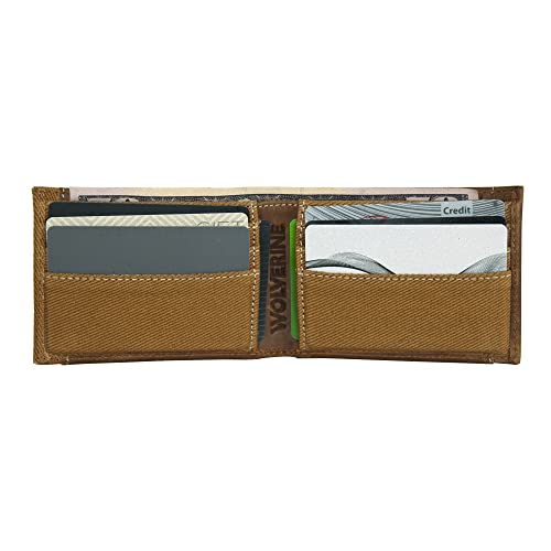 Wolverine Men's RFID Blocking Rugged Front Pocket Wallet (Avail in Cotton Canvas Or Leather)4
