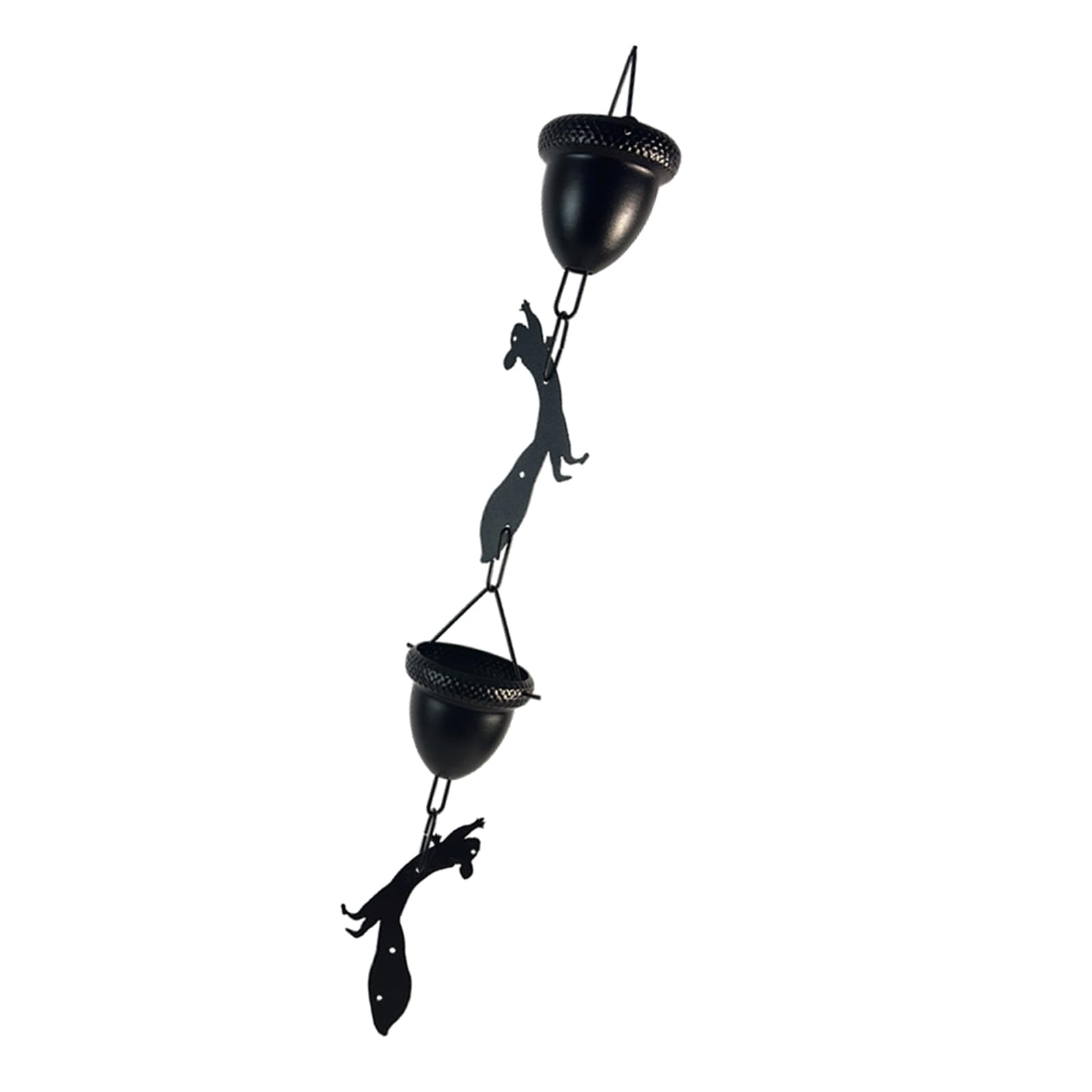 Chaîne de pluie écureuil en métal robuste décoratif de toit