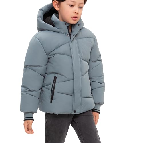 Rokka&Rolla Boys’ Midweight Water-Resistant Fleece-Lined Puffer Jacket4