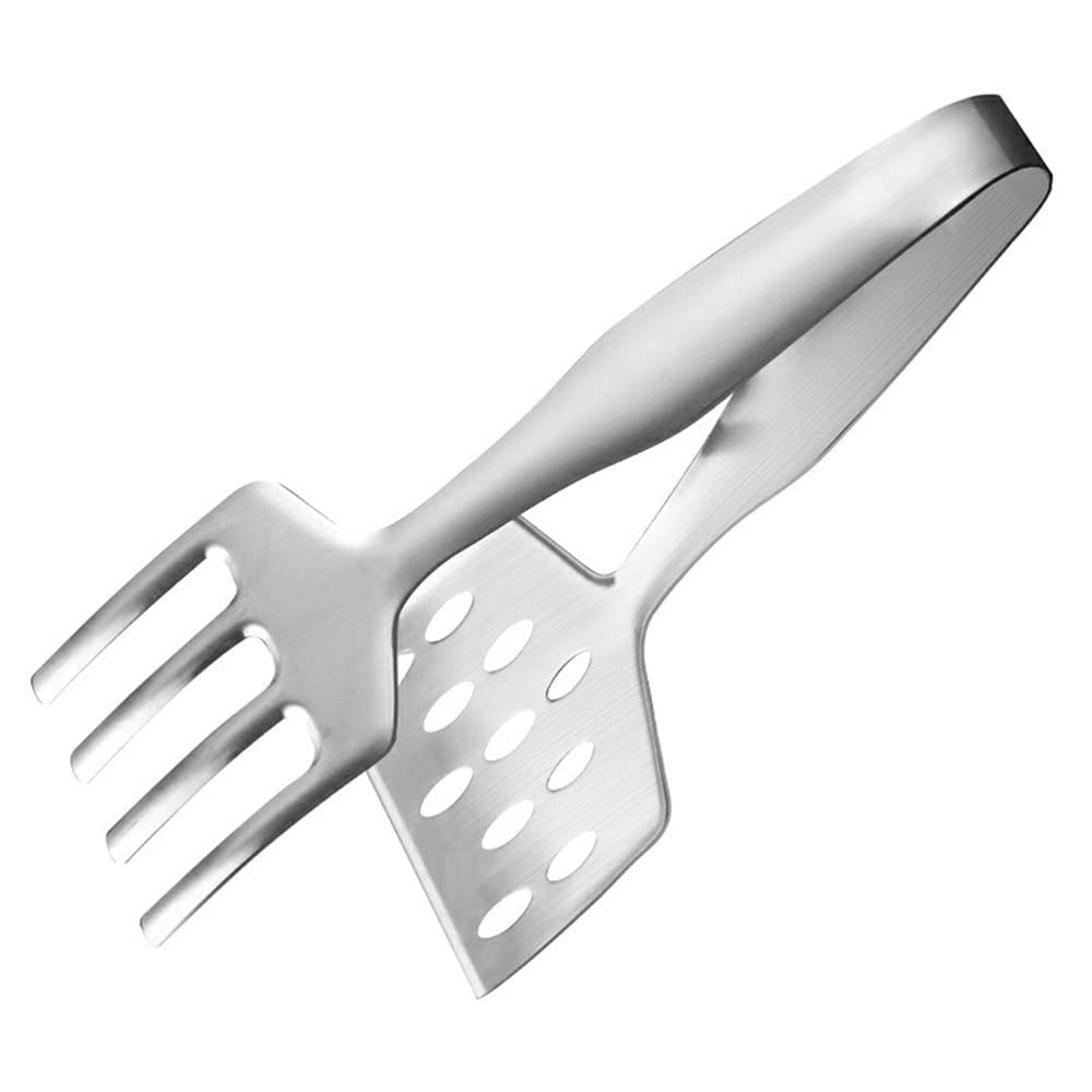 Pinzas de Cocina de Acero Inoxidable, 1 Pieza, Pinzas para Alimentos, Pinzas para Barbacoa, Pinzas para Pescado Frito, 25,5 x 9,8 cm
