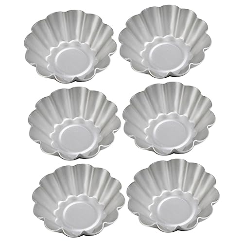 CIYODO 6 Per Crostate A Forma Di Fiore Riutilizzabili in Metallo Antiaderente Per Muffin E Cupcake