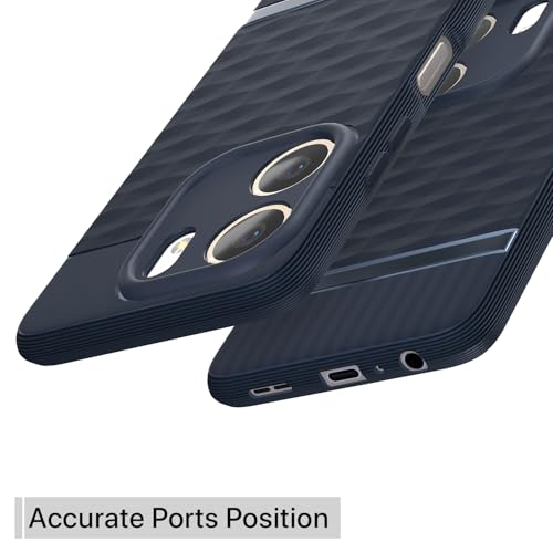 Image of Pikkme Back Cover for Oppo A5x Camera Protection 3D Hexa Cube Design Silicone Protective Bumper Case (Blue)