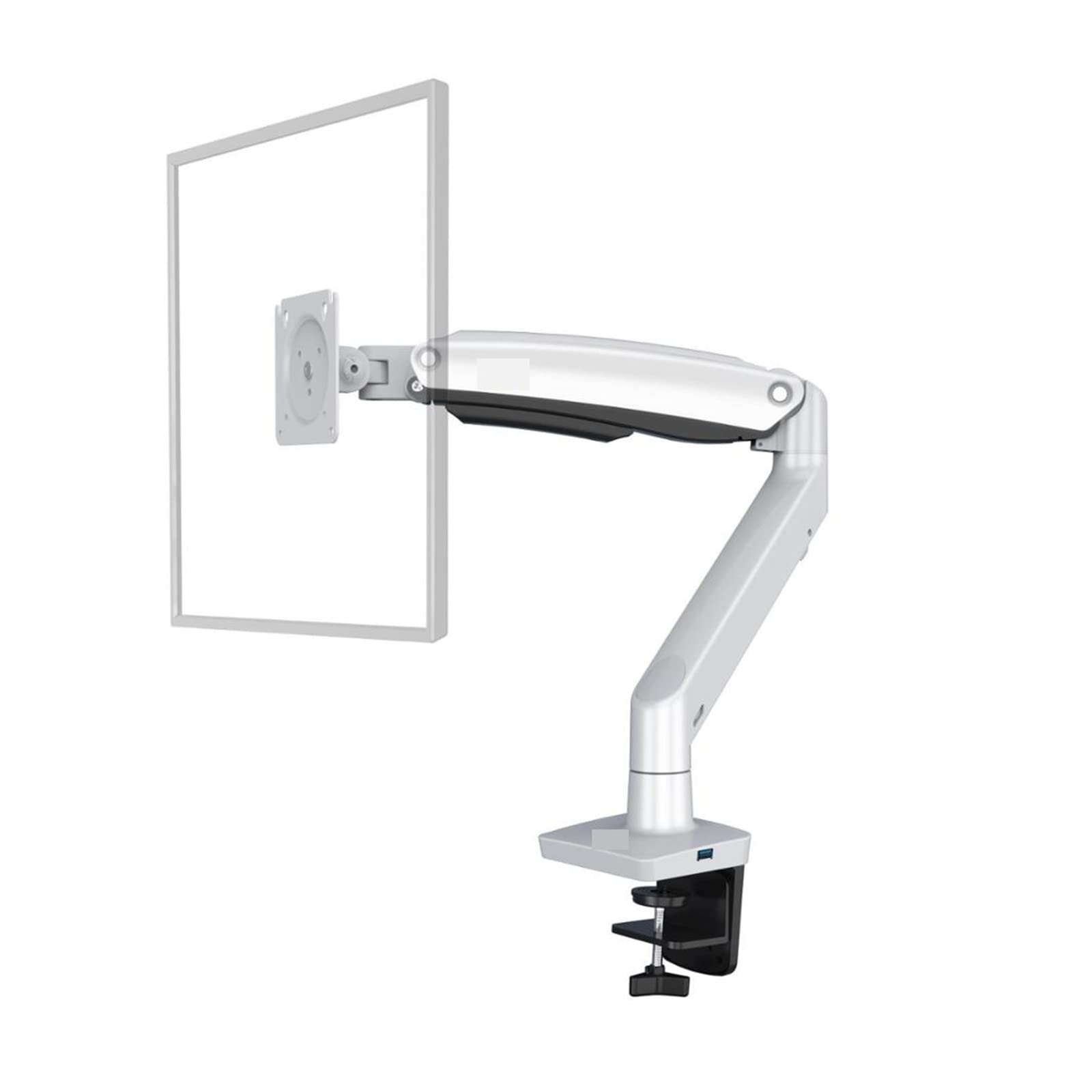 Cfwwsaq Silver Monitor Arm, F100a Gas Spring Arm 22-35 Inch Screen Desktop Monitor Holder 360 Rotate 3-12Kgs Monitor Mount Arm With Usb 3.0 Port(Silver)