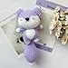 Wikorunwa Crochet Keychain Cute Fox Keychain Knitted Bag Purse Backpack Charms for Women Girls Cute Kawaii Accessories Handmade Gift(purple)