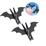 Creative Fun Clothespins, Black Bat-Shaped Windbreaker Clothespins, Can Dry Clothes, Socks, Handkerchiefs, Underwear, Decorate The Room and Yard (2 PCS)