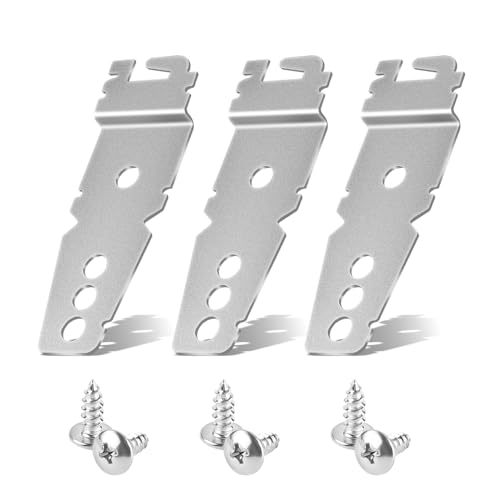 3uds 8269145 Soporte para Lavavajillas con Tornillos, Clips Lavavajillas Universales Dishwasher Mounting Bracket Pieza de Repuesto para Ken-More GE Samsung Accesorios