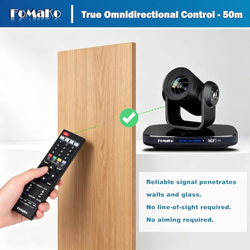 Image of FoMaKo PTZ Camera 20X Optical Zoom, 1080P 60fps AI Auto-Tracking & Framing, USB3.0 3G-SDI HDMI PoE+, LCD IP Display for Live Streaming Church Worship, Conference Room & Education, NDI Upgradeable K20