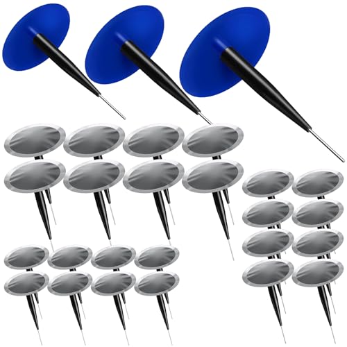24 Pcs Tire Plug Patch Kit Automotive Tyre Repair Plug Patch Mushroom Nail 0.14 x 1.42 0.22 x 1.82 0.3 x 2.37 Wrapped Stems (8pcs Each) for Car Motorcycle Truck Bus Agricultural Tyres