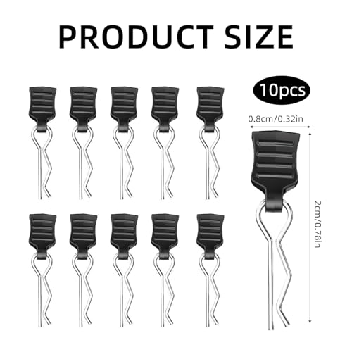 10 Stücke RC Karosserie Clips Deerc Ersatzteile mit Aufreißlaschen RC Körper Shell Pin Karosserie Clips Rc Karosserieklammern Bent Springy für 1/10 1/12 1/16 Fernbedienung Auto Shell Modell Ersatzteil