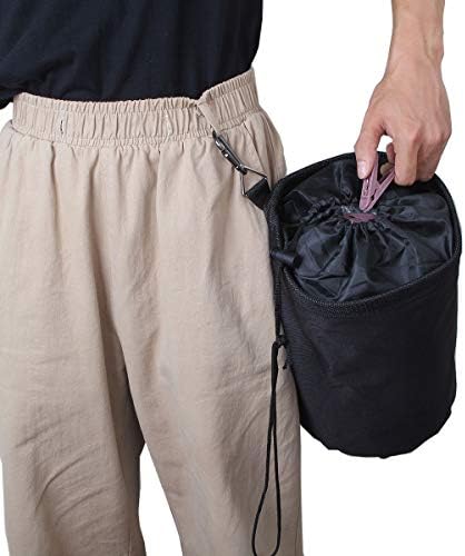 AHUNTTER 2 Pack Large Peg Bag for Washing Line with Hanger Waterproof Clothes Peg Storage Laundry Bag for Indoor Outdoor Use