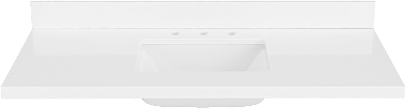 Dimensional diagram of the vanity top