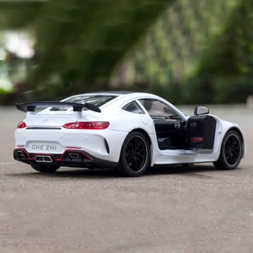 Image of Invite Enterprise 1:24 Diecast Model Alloy Mrcedes AMG GTR Alloy Metal Pull Back with 6 Openable Doors & Sound Light Toy car for Kids Best Gift Toys for Kids Boys (White)