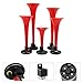 FARBIN Musical Air Horns Plays Dixieland Melody Music Horn Dixie Air Horn with Button Multi-frequency Sound Five Trumpet Dixie Truck Horn with Compress (DIXLAND Musical Horns Kit)