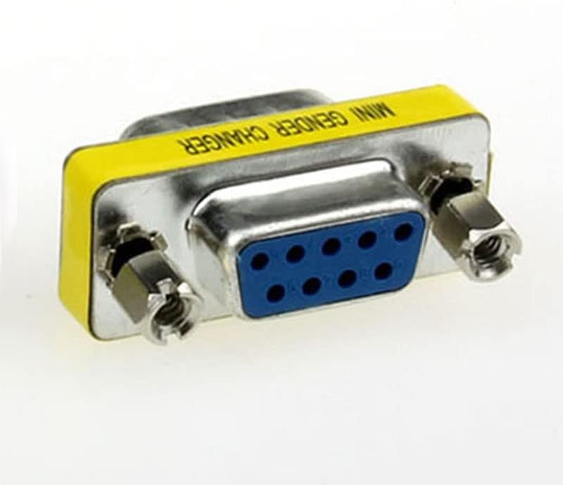 Multibao 2PCS DB9 9 Pin Male to Female Gender Changer Converter Extension Adapter RS232 PC