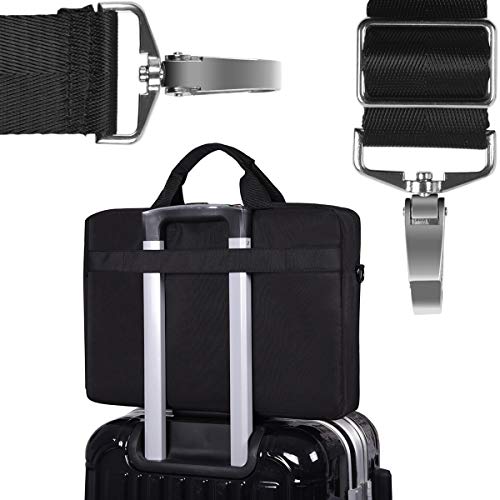 Universal Shoulder Strap Replacement Luggage Duffle Bag Strap Detachable Soft Padded Adjustable Belt with Metal Swivel Hooks for Duffel Briefcase Computer Bags Laptop Case Messenger Bag, Black