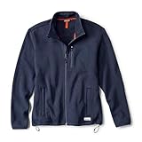 Orvis Recycled Sweater Fleece Jackets for Men Made with Soft Lightweight Anti-Pilling Fiber with Secure Zip Pockets, True Navy - Large