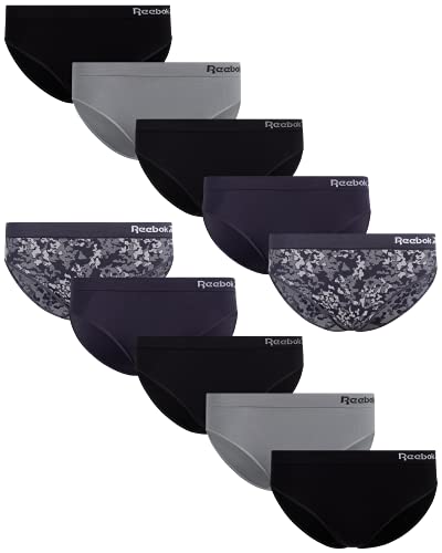 Reebok Women's Seamless Bikini Briefs (10 Pack) - Comfort and Style for All-Day Wear