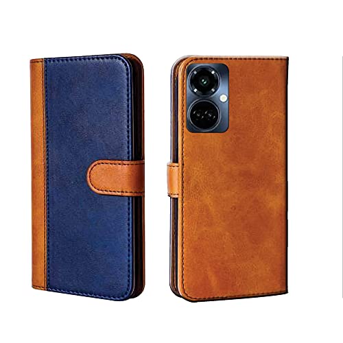 Image of Pinaaki Enterprises Tecno Camon 19 Pro 5G Flip Case | Premium Leather Finish Flip Cover | with Card Pockets | Wallet Stand |Complete Protection Flip Cover for Tecno Camon 19 Pro 5G Beige