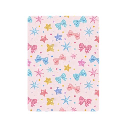 Parure de lit enfant en coton extensible nœud pastel étoile - 3