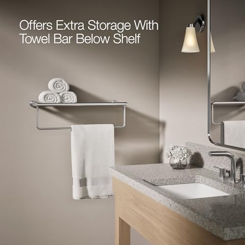 Kohler Kumin Accessoire Salle de Bain Chromé K-24552-CP Étagère Hôtelière