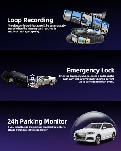 Cámara embarquée con visión nocturna y sensor de colisión para coche 4
