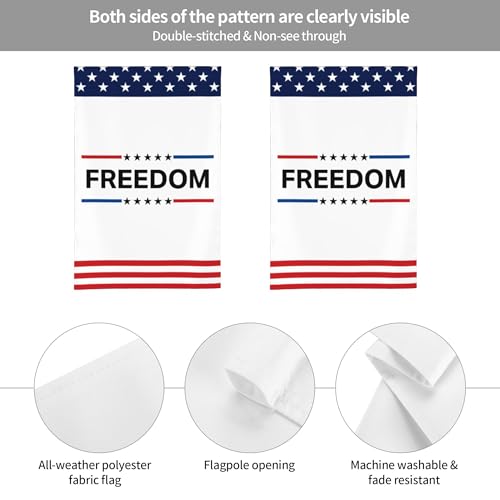 Double Sided Freedom Charlie Kirk Garden Flag 12x18 Inch by Fosiut - Used condition - Image 3