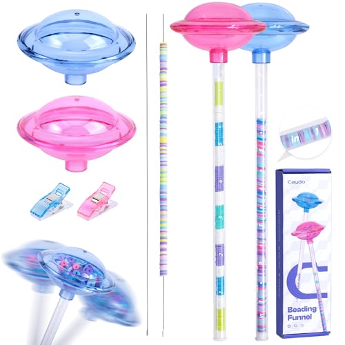 Caydo 2 Pack Bead Funnel for Clay Beads Bracelet Making