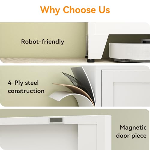 Image of 67 inch Tall Storage Cabinet with Reversible Doors and Adjustable Shelves,Metal Slim Freestanding Cabinet for Bathroom Kitchen Garage Small Spaces,White1 Pack