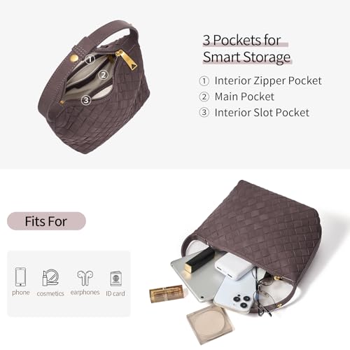 Suede Shoulder Bag for Women Top Handle Small Tote Bags Luxury Vegan Suede Handbag4