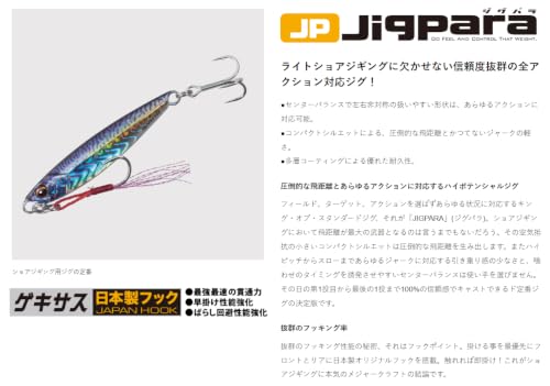 メジャークラフト ルアー メタルジグ ジグパラ ショート タチウオ スペシャルカラー 20g #24 ゼブラパープル JPS-20 4枚目