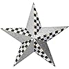 Mackenzie childs galvanized barn star wall decor outdoor white and black metal wall decor courtly check  urban country home decor