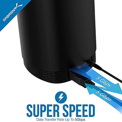 image for SABRENT 4 bay hard drive docking station, SSD HDD 2.5 inch SATA case d