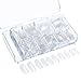 Produktbild 500 Stück Oval Falsch Nagel Spitze Völlig Bedeckte Acryl Künstliche Nagel 10 Größen mit Klar Box für Nagel Salon und DIY Nagelkunst, Klar