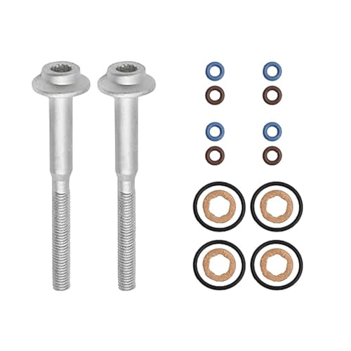 1 Set Fuel Injector Seal & Bolt Repair Kit Compatible with Audi/VW/Seat/Skoda Replaces 03L130277B A2C59513554 883.670 WHT003187