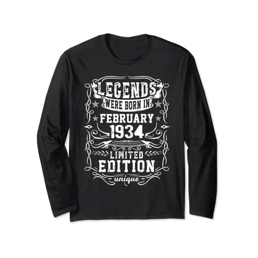 Cumpleaños Febrero 1934 Edición Limitada Regalo February Manga Larga