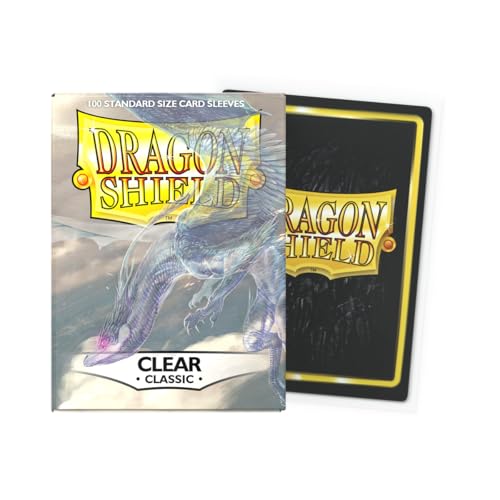 Dragon Shield | Standard Size Card Classic Sleeves | 100 CT - Smooth & Tough Premium TCG Sleeves - Compatible with Pokemon, Flesh & Blood, One Piece & Magic the Gathering | Clear