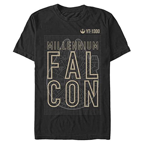 T-shirt Star Wars Falcon Fighter pour homme en coton confort