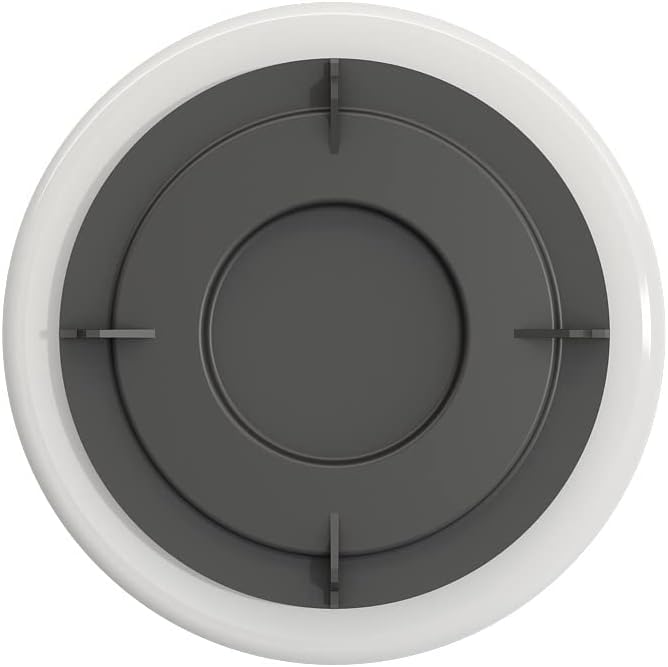 White and Gray Fireclay Kitchen Sink Drain Cover