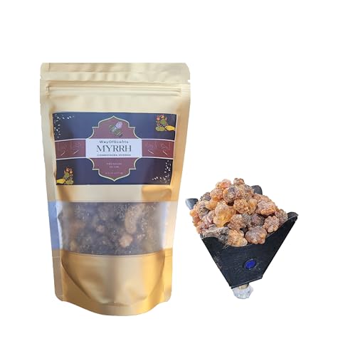 Premium Ethiopian Myrrh Resin - Natural Highland Commiphora Myrrha from Aksum Ethiopia - Grade A Hand Harvested Myrrh - Net Weight 4.5 Ounces