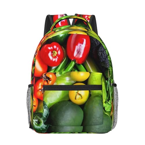 Sac à dos article personnel avion pour ordinateur noir motif fruits et légumes