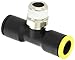 Legris 3108 12 18 Nylon & Nickel-Plated Brass Push-to-Connect Fitting, Branch Tee, 12 mm Tube OD x 3/8" NPT Male
