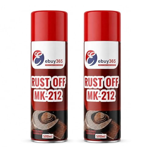 Image of Rust Off MK-212 | 500ml | All-In-One Rust Release Spray & Penetrating Lubricant | Fast-Acting Corrosion Remover, Multi-Use Cleaner, Penetrant Oil to Free Stuck Bolts /Hinges (2, Pack of 2)