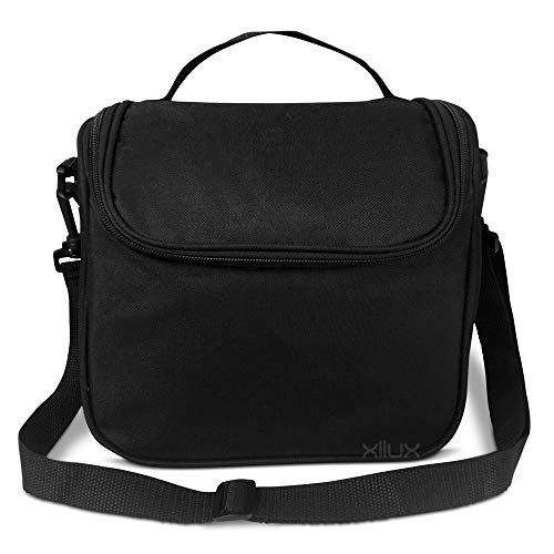 black insulated lunch bag