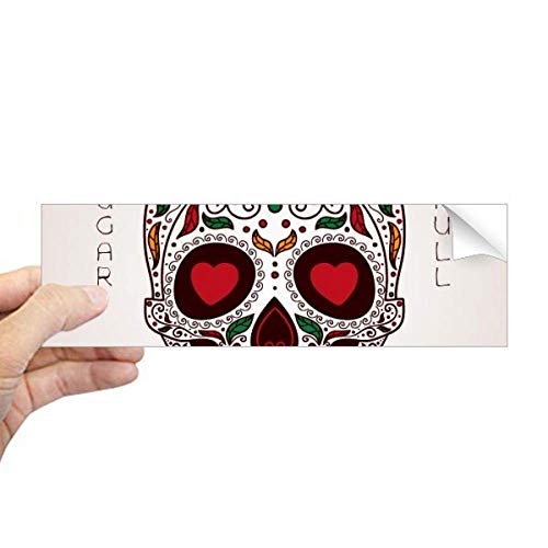 Adhesivo Rectangular Flores y Calavera para Decorar Carpetas y Portátiles