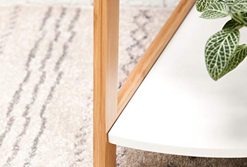 Xxjjdt Lyx Simple Shelf Shelf Multi-Layer Corner Bookshelf Corner Display Stands Flower Stand White Living Room Bedroom Kitchen Bathroom Storage Grocery Rack 36.836.8116.5Cm #TOP3