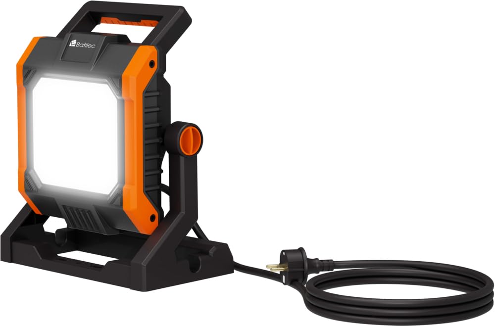 BATILEC - Projecteur De Chantier 4000 Lm + 2 Prises - Câble 3m