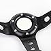 Auto Dynasty 350mm Black 6-Bolt Spoke Red Stitched PVC Leather Racing Steering Wheel