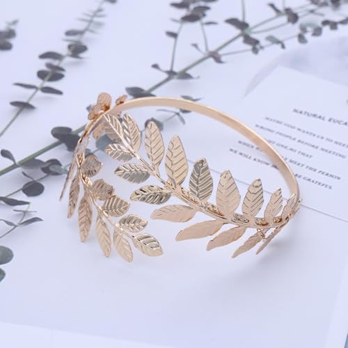 Vintage Leaf Bangle Bracelet Punk leaf Cuff Bracelet Gold Branch and Leaves Bangle Cuff Bracelet Open Leaf Bangle Cuff Bracelet for Women3