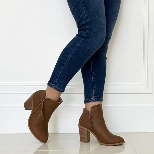 Image of TRENDSUP Women's Fashion Side Zipper Booties